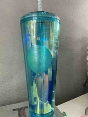 Starbucks Turquoise Teal Blue Iridescent Dome Lid Tumbler Summer 2021 - Sold on eBay Sep 17, 2021 for $36.00
