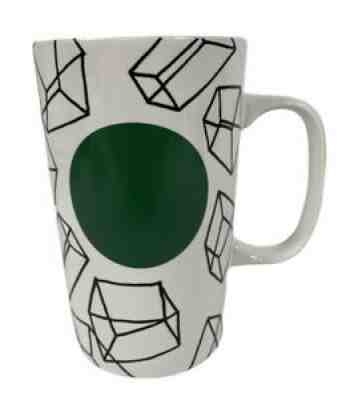 2014 Starbucks Coffee Tall Mug - Cubes Design Green Dot Collection 16 oz Cup - Sold on eBay Jul 03, 2021 for $7.99