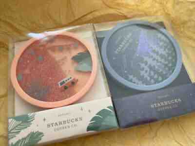 Starbucks 2021 Korea Summer Peach & Purple Glitter Coaster Set Of 2 Limited Ed - Sold on eBay Sep 19, 2021 for $36.00