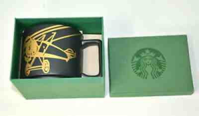 Starbucks Viennese Airplane Ceramic Black/Gold Mug Cup 2016 14 fl oz Mug NEW Box - Sold on eBay Sep 20, 2021 for $39.95