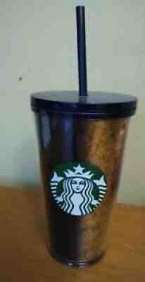 Starbucks Exclusive Holiday 2020 Black / Gold Glitter 16 oz Tumbler Cup - Sold on eBay Sep 25, 2021 for $6.99