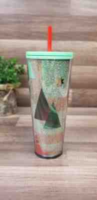 Starbucks Exclusive 2020 Glitter Christmas Tree Green 24 oz Cold Cup Tumbler - Sold on eBay Jul 14, 2021 for $15.00