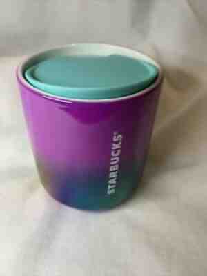 Rare STARBUCKS Summer IRIDESCENT RAINBOW 8 oz PURPLE CERAMIC TUMBLER Short Mug - Sold on eBay Jul 23, 2021 for $27.95