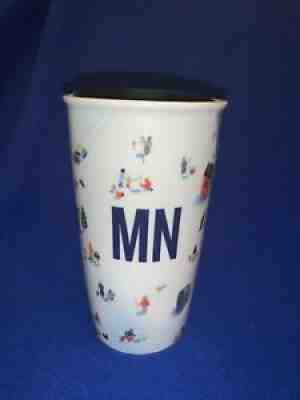 Starbucks Minnesota Ceramic Lid Lidded 12 OZ Travel Tumbler Rare MN Winter - Sold on eBay Sep 23, 2021 for $29.99