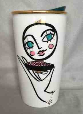 Starbucks Blusher Pink Green White Ceramic Travel Cup Tumbler 12 Oz. 2015. NWT! - Sold on eBay Sep 19, 2021 for $30.00