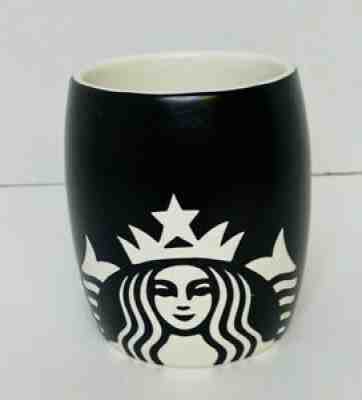 STARBUCKS Coffee 2011 Mug Black & White Barrel Etched Mermaid Siren Logo Discont - Sold on eBay Aug 10, 2021 for $19.99
