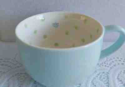 Starbucks 2005 Light Blue w/Green Polka Dot Flower Cappuccino Coffee Tea Mug Cup - Sold on eBay Sep 25, 2021 for $12.90