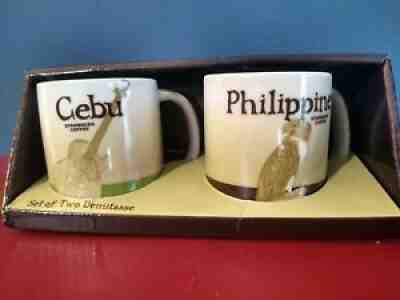 NEW Starbucks Set of 2 DEMITASSE Espresso Cup 3 oz CEBU PHILIPPINES 2016 Boxed - Sold on eBay Sep 29, 2021 for $23.00