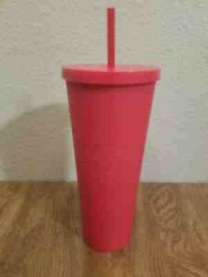 2016 Starbucks Matte Red Soft Touch Venti Tumbler w/Straw Read Description - Sold on eBay Sep 27, 2021 for $71.00