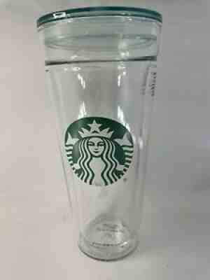 Starbucks Venti Clear Glass Double Wall Cold/Iced Cup Tumbler 20 Oz-No Straw - Sold on eBay Sep 25, 2021 for $49.00