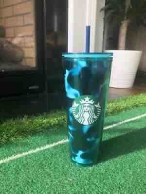 Starbucks Tumbler Summer 2020 Limited 24 Oz. Venti Cold Cup Green Turqouise - Sold on eBay Aug 11, 2021 for $48.00