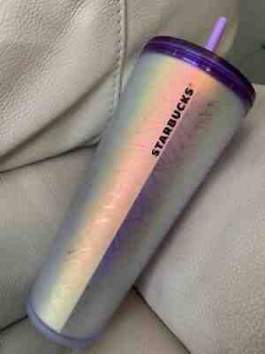 Starbucks Halloween 2021 Purple and Frosted White Spiderweb Tumbler 24oz - Sold on eBay Sep 29, 2021 for $207.50