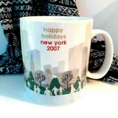 Starbucks Happy Holidays New York 2007 Coffee Mug Christmas Cup 18oz Ice Skating - Sold on eBay Aug 29, 2021 for $24.95