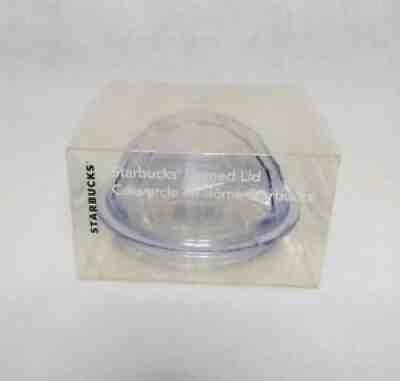 Starbucks Replacement Geometric Chiseled Faceted Dome Clear Screw On Top Lid NEW