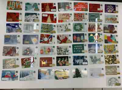 Lot of 50 Different Christmas Starbucks Gift Cards Unused Trees Snowman Reindeer - Sold on eBay Jul 26, 2021 for $45.00