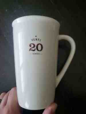 Starbucks Venti 20 Ounces Ivory White Tall Tapered Ceramic Coffee Mug Cup - Sold on eBay Aug 26, 2021 for $24.00