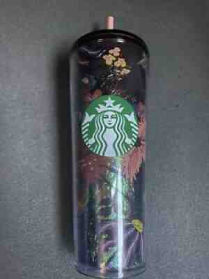 New Starbucks Fall 2021 Rising Floral Flowers 24oz Cold Cup - Sold on eBay Sep 30, 2021 for $18.00