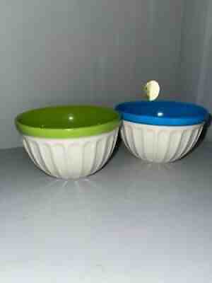 Starbucks Coffee Ice Cream Bowls 2pc Set Ribbed 12 oz 2007 GREEN BLUE EUC - Sold on eBay Jul 17, 2021 for $20.00