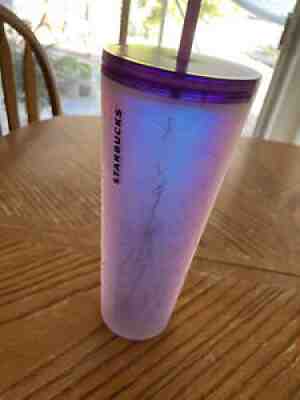 2021 Starbucks Halloween Purple White Frosted Spiderweb 24 OZ Tumbler - Sold on eBay Sep 30, 2021 for $217.50