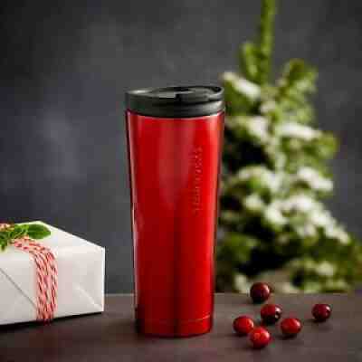 Starbucks Genuine Holiday Red Travel Tumbler 12 oz Stainless Steel Christmas - Sold on eBay Oct 01, 2021 for $18.99