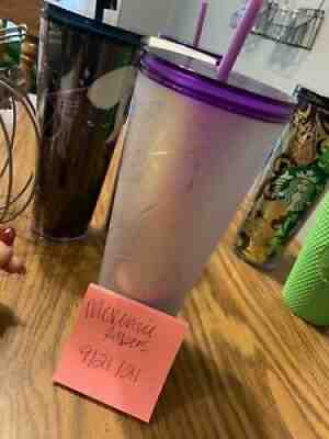 Starbucks Halloween 2021 Purple and Frosted White Spiderweb Tumbler 24oz - Sold on eBay Oct 01, 2021 for $222.50