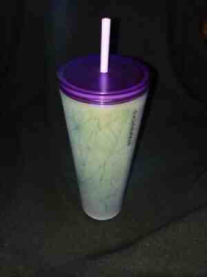 Starbucks Halloween 2021 Purple and Frosted White Spiderweb Tumbler 24oz - Sold on eBay Oct 01, 2021 for $187.50