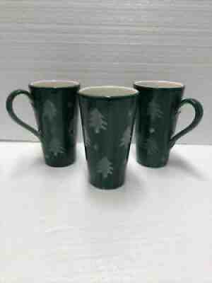 Set Of 3 Starbucks Tall Green Tree Coffee Mug Hand Painted Made In Italy - Sold on eBay Sep 03, 2021 for $15.00