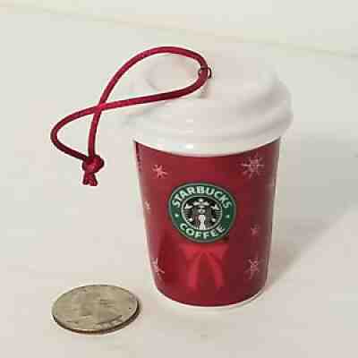 Starbucks Christmas Ornament Red Ceramic Coffee Mug 2004 - Sold on eBay Oct 02, 2021 for $7.99