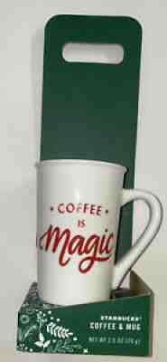Starbucks Coffee is Magic White Red Writing Tall Ceramic Mug 16 oz Cup 2019 new - Sold on eBay Oct 02, 2021 for $17.99