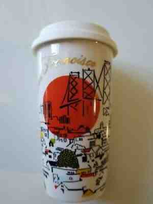 Starbucks 2015 San Francisco Traveler Ceramic Mug Cup Tumbler 12 oz Silicone Top - Sold on eBay Sep 08, 2021 for $34.99