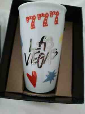 Las Vegas 777 Starbucks Ceramic Travel Tumbler Collectors Mug New With Box 10 oz - Sold on eBay Aug 19, 2021 for $13.99