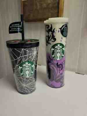 Starbucks Halloween 2021 GITD Tumbler Set Rare In Hand! Purple Cat and Web - Sold on eBay Sep 08, 2021 for $63.00