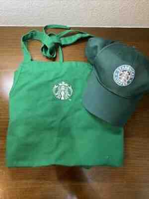 Green STARBUCKS Coffee Barista Employee Apron and Hat - Halloween Costume - Sold on eBay Oct 03, 2021 for $36.00