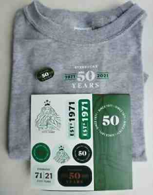 New STARBUCKS 50th Anniversary T Shirt, Pin, Stickers Employees Only Limited Ed - Sold on eBay Sep 29, 2021 for $89.00