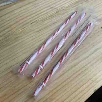Starbucks REUSABLE Plastic STRAW Candy Cane Stripe - LIMITED EDITION - NEW - (3) - Sold on eBay Sep 25, 2021 for $20.00