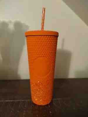 Starbucks Studded Tumbler- Custom Orange Glitter - Sold on eBay Oct 01, 2021 for $50.00