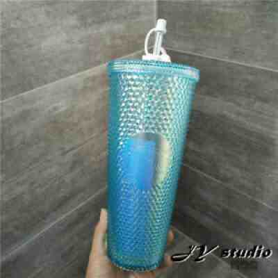 Hot Starbucks 2020 China Blue Studded Cute Rabbit Topper Cold Tumbler Water Cup - Sold on eBay Sep 19, 2021 for $46.00