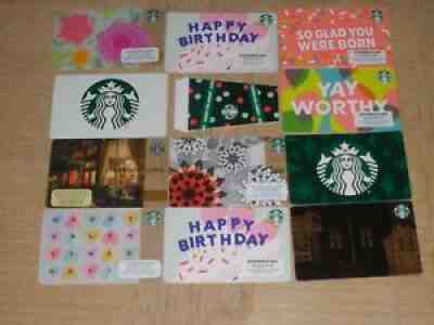 Starbucks U. S. A. 12 different new and used collectible gift cards - Sold on eBay Oct 06, 2021 for $5.99