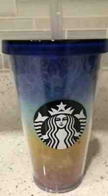 New Starbucks 16oz Tumbler with Straw Multicolored (rainbow) - Sold on eBay Oct 05, 2021 for $6.00