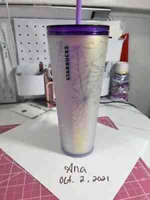 Starbucks Purple Frosted Soft Touch Spiderweb Tumbler Halloween 2021 - Sold on eBay Oct 03, 2021 for $200.00