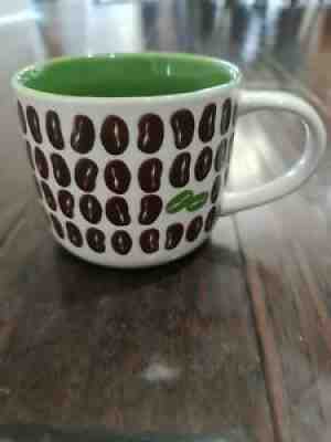 Starbucks 2009 Coffee Bean Collectible Bone China Green Brown Mug Cup 16 oz. - Sold on eBay Aug 30, 2021 for $13.62