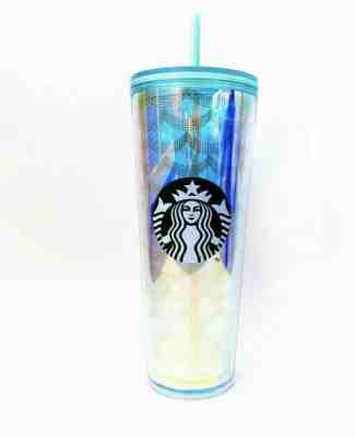 Starbucks Tumbler Mermaid 24oz Iridescent Siren Scales Rare Venti Cold Cup - Sold on eBay Oct 01, 2021 for $21.99