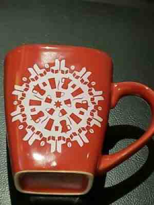 Starbucks Coffee Espresso Christmas Holiday Red White Snowflake 2004 Mug Cup - Sold on eBay Oct 04, 2021 for $8.53
