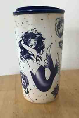 2016 Starbucks Mermaid Tumbler Ceramic Siren Sailor Tattoo 12oz Travel Mug/ Lid - Sold on eBay Sep 26, 2021 for $37.00