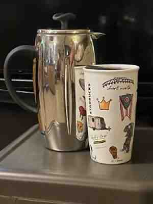 Starbucks OHIO Travel Mug Ceramic Tumbler w/ Lid - 12 fl oz & Starbucks Press - Sold on eBay Oct 02, 2021 for $35.00