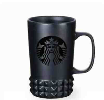 Starbucks 2015 Studded Spiked Matte Black Ceramic Coffee Cup Mug 16oz / 473ml - Sold on eBay Jul 19, 2021 for $71.00