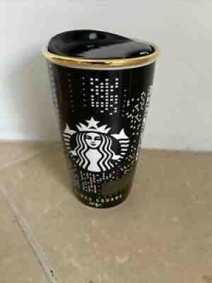 Starbucks New York City TIMES SQUARE Ceramic Tumbler 12 Fl Oz - 2015 With Lid - Sold on eBay Oct 04, 2021 for $14.50