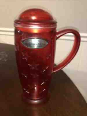 RARE RED Starbucks Barista 2003 Rocket Tumbler Blue Plastic 16oz Cold Beverage - Sold on eBay Sep 29, 2021 for $5.99