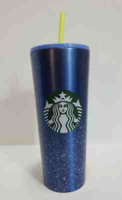 BNWT Starbucks Cobalt Blue Stainless Steel Speckled 24oz Dory Tumbler/Cold Cup - Sold on eBay Aug 04, 2021 for $55.00