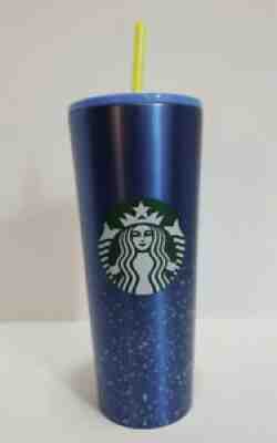 BNWT Starbucks Blue Speckled Stainless Steel DORY Tumbler/Cold Cup Venti 24oz - Sold on eBay Sep 11, 2021 for $55.00